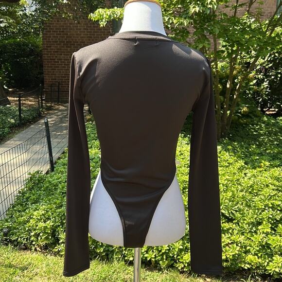 Edikted Black Marlo Highcut Bodysuit - Picture 8 of 8